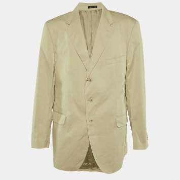 Pre Owned Bradbury X Loro Piana Vintage Beige Cotton Button Front Jacket 5XL