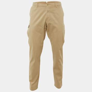 Loro Piana Beige Cotton Gabardine Trousers XXXL