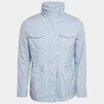 Pre Owned Loro Piana Light Blue Synthetic Traveller Jacket XS