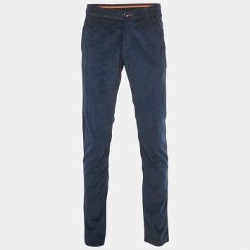 Pre Owned Loro Piana Blue Corduroy Jeans M/Waist 32"