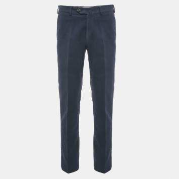 Pre Owned Loro Piana Blue Cotton/Cashmere Regular Fit Pant S