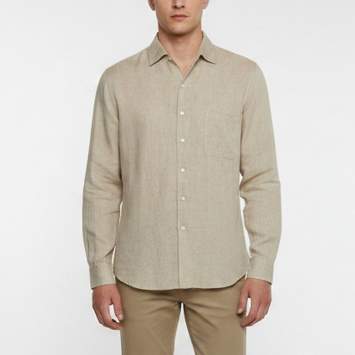 Pre Owned Loro Piana Beige Linen Button-Down André Shirt L