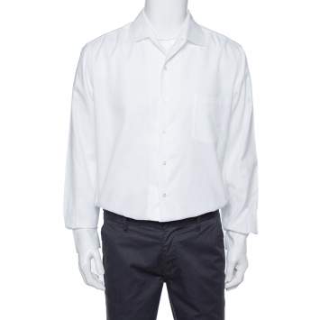 Pre Owned Loro Piana White Cotton Long Sleeve Shirt XL