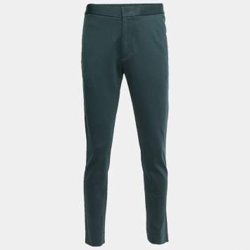 Pre Owned Loro Piana Green Cotton Knit Trousers L