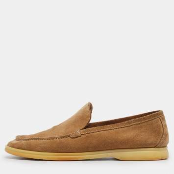 Pre Owned Loro Piana Brown Suede Summer Walk Loafers Size 43