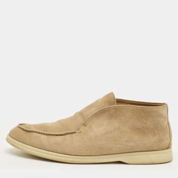 Pre Owned Loro Piana Open Walk Size 43 Brown Suede Ankle Length Boots