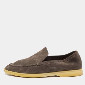 Pre Owned Loro Piana Brown Suede Summer Walk Loafers Size 43