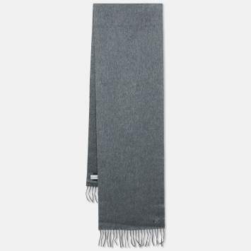 Pre Owned Louis Vuitton Grey Cashmere Jhelam Scarf