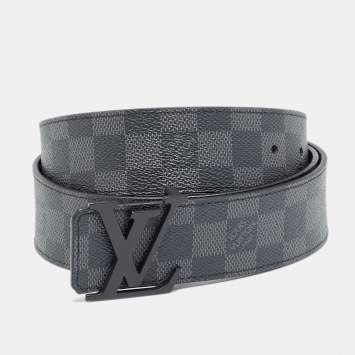 Pre Owned حزام لوي فيتون إنشيلز LV كانفاس داميه كوبالت 95 سم