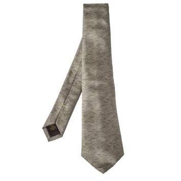Pre Owned Louis Vuitton Metallic Gold Jacquard Silk Tie