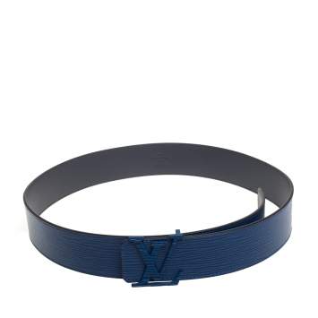 Pre Owned Louis Vuitton Saphir Epi Leather LV Initiales Belt 90 CM