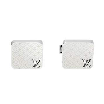 Pre Owned Louis Vuitton Champs Elysées Steel Cufflinks