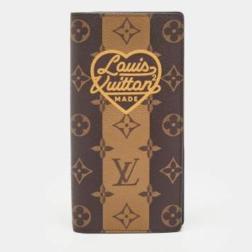 Pre Owned Louis Vuitton x Nigo Reverse Monogram Stripes Canvas Brazza Wallet