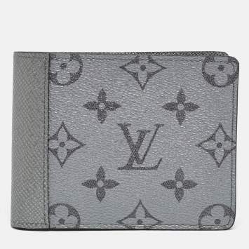 Pre Owned Louis Vuitton Monogram Eclipse Reverse Canvas Multiple Wallet