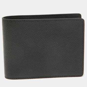 Pre Owned Louis Vuitton Black Taiga Leather Multiple Wallet