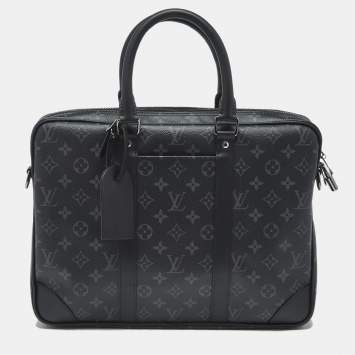 Louis Vuitton Monogram Eclipse Canvas Porte Documents Voyage PM Bag