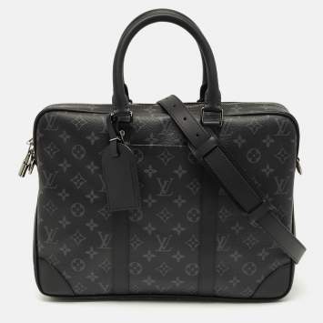 Pre Owned Louis Vuitton Monogram Eclipse Canvas Porte Documents Voyage PM Bag