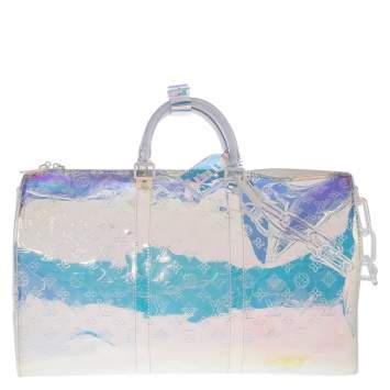 Pre Owned Louis Vuitton Monogram Prism Keepall Bandouliere 50 Bag