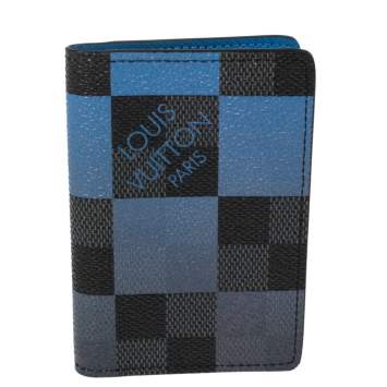 مملوكة مسبقًا Louis Vuitton Blue Damier Graphite Giant Canvas Pocket Organiser
