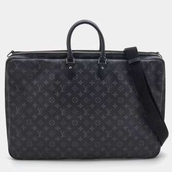 Pre Owned Louis Vuitton Monogram Eclipse Canvas Two Hanger Garment Cover