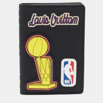 Pre Owned Louis Vuitton x NBA Black Taurillon Monogram Leather Pocket Organizer