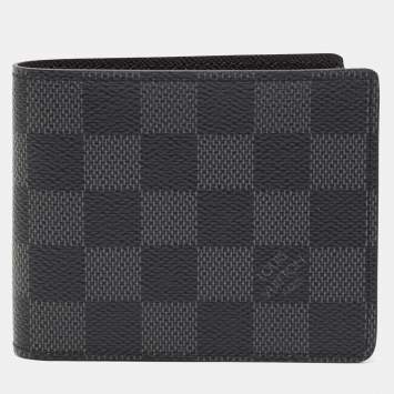 Pre Owned Louis Vuitton Damier Graphite Canvas Multiple Bifold Wallet