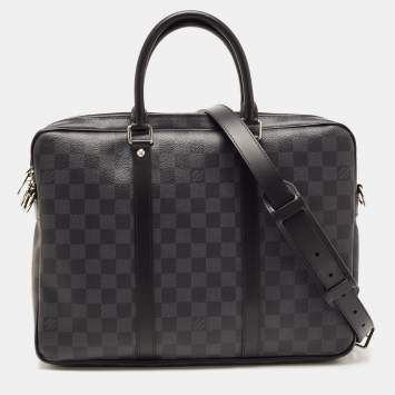 Pre Owned Louis Vuitton Damier Graphite Canvas Porte-Documents Voyage PM Bag