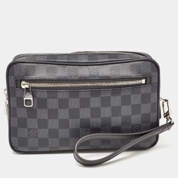Pre Owned Louis Vuitton Damier Graphite Canvas Kasai Pochette