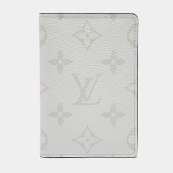 Pre Owned Louis Vuitton Optic White Monogram Canvas Pocket Organizer