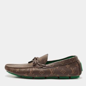 Louis Vuitton Monogram Canvas LV Driver Loafers Size 43