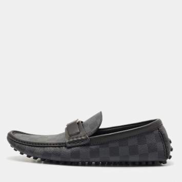 Pre Owned Louis Vuitton Damier Graphite Canvas Hockenheim Loafers Size 43