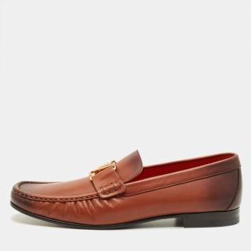 مملوكة مسبقًا Louis Vuitton Monte Carlo Size 43 Brown Ombre Leather Slip On Loafers