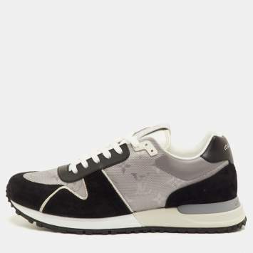 مملوكة مسبقًا Louis Vuitton Run Away Size 41 Grey/Black Monogram Fabric, Leather and Suede Sneakers
