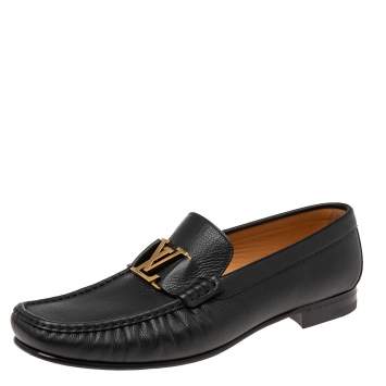 Pre Owned Louis Vuitton Black Leather Monte Carlo Loafers Size 43.5