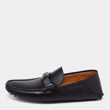 Pre Owned Louis Vuitton Black Epi Leather Major Loafers Size 44.5