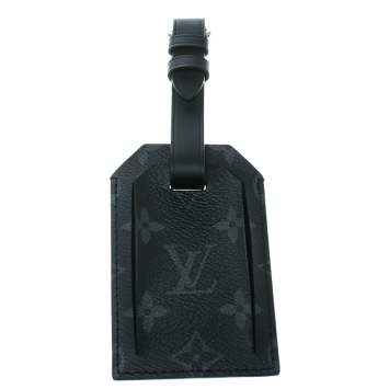 Pre Owned Louis Vuitton Black Monogram Eclipse Chapman Brothers Luggage Tag