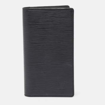 Pre Owned Louis Vuitton Black Epi Leather Pocket Agenda Cover