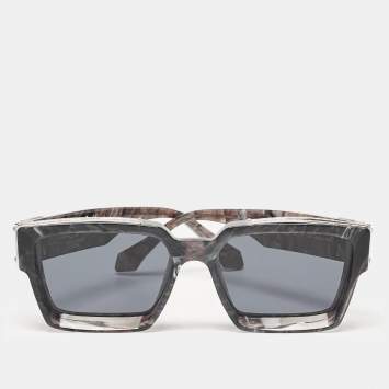 Pre Owned Louis Vuitton Anthracite Grey Marble Z1326E 1.1 Millionaires Sunglasses