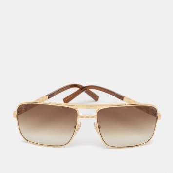 Pre Owned Louis Vuitton Brown/Gold Gradient Altitude Sunglasses
