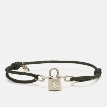 Pre Owned Louis Vuitton Lockit X Virgil Abloh Enamel Titanium Cord Bracelet
