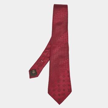 Pre Owned Louis Vuitton Burgundy Monogram Silk Traditional Silk