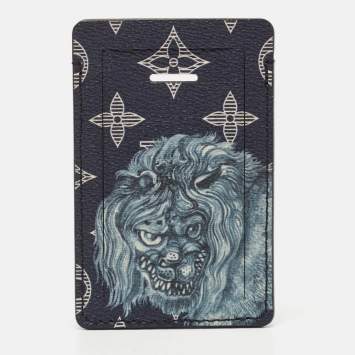 Louis Vuitton Ink Monogram Savane Lion Canvas Chapman Luggage Tag