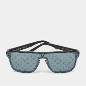 Pre Owned Louis Vuitton Black Z1082E Monogram LV Waimea Shield Sunglasses