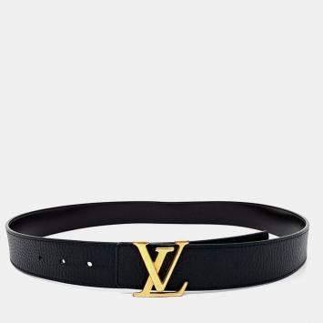 Louis Vuitton White Leather LV Initiales Reversible Belt