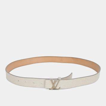 Pre Owned Louis Vuitton White Epi Belt