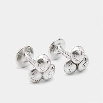 Pre Owned Louis Vuitton Boutons de Manchette Sterling Silver Cufflinks