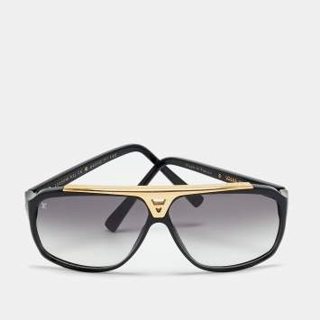Pre Owned Louis Vuitton Black Gradient Z0350W Evidence Millionaire Square Sunglasses