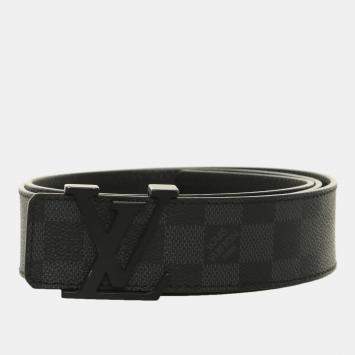 Pre Owned Louis Vuitton Damier Graphite Initiales Belt