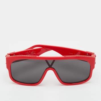 مملوكة مسبقًا Louis Vuitton Red Z1260W 1.1 Millionaires Shield Sunglasses 