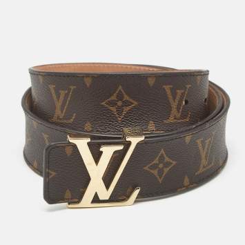 مملوكة مسبقًا Louis Vuitton LV Initiales 95 CM Buckle Belt Monogram Canvas
